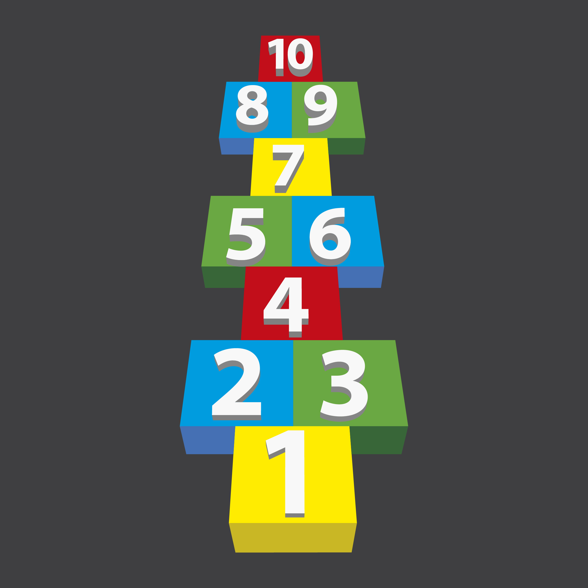 3D Classic Hopscotch